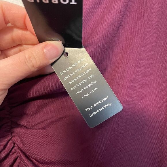 Torrid Burgundy Purple Off Shoulder Jersey Dress Size 4 NWT - Picture 6 of 9